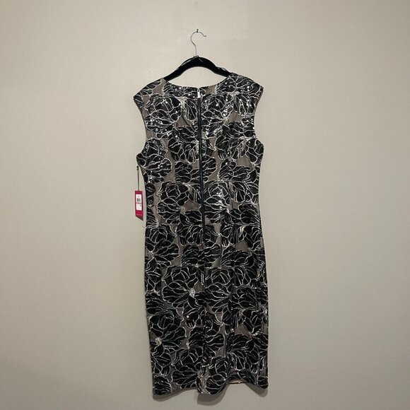 Vince Camuto Embroidered/Sequenced Cocktail Dress, Size 12, NWT - Picture 8 of 13